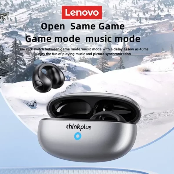 Lenovo XT83 II Ear Clip TWS Wireless Headphones Bluetooth 5.2 Earphones Touch Control HD Call Earbuds Sports Headset with Mic - Image 2