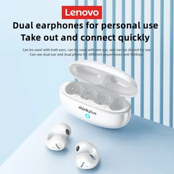 Lenovo XT83 II Ear Clip TWS Wireless Headphones Bluetooth 5.2 Earphones Touch Control HD Call Earbuds Sports Headset with Mic - Image 3