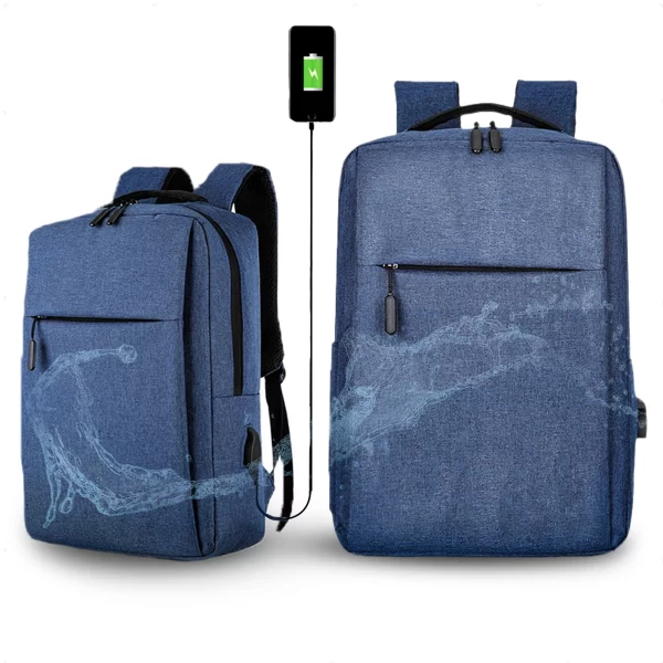 Mochila Executiva Impermeável Notebook 15.6 Azul - Imagem 5