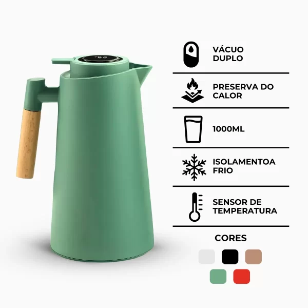Garrafa Térmica com Termômetro 1L - Imagem 9