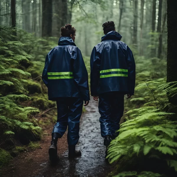 Conjunto Capa De Chuva Impermeável Com Touca E Viseira - M - Imagem 2