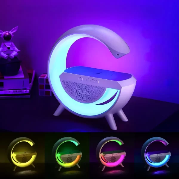 Luminária Inteligente com Caixa De Som e Carregador Indução - Imagem 6
