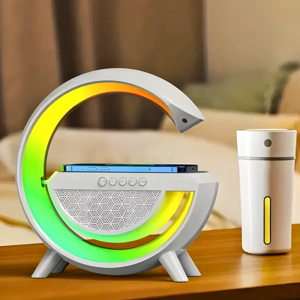 Luminária Inteligente com Caixa De Som e Carregador Indução - Imagem 8