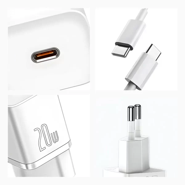 Carregador Turbo 20w USB Type C 2 em 1 - Imagem 8