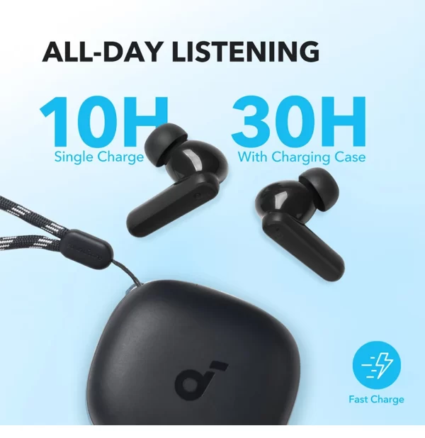 soundcore P20i da Anker Fone de Ouvido Sem Fio, Drivers de 10mm, Graves Potentes, Bluetooth 5.3, 30H de Bateria, Resistência à Água, 2 Microfones IA, App Personalizável - Imagem 11