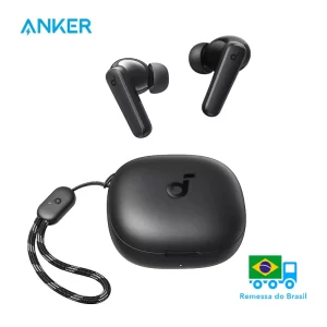 soundcore P20i da Anker Fone de Ouvido Sem Fio, Drivers de 10mm, Graves Potentes, Bluetooth 5.3, 30H de Bateria, Resistência à Água, 2 Microfones IA, App Personalizável