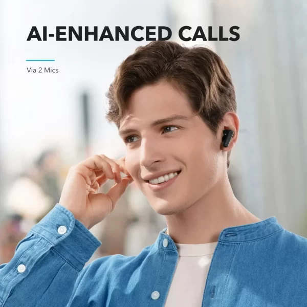 soundcore P20i da Anker Fone de Ouvido Sem Fio, Drivers de 10mm, Graves Potentes, Bluetooth 5.3, 30H de Bateria, Resistência à Água, 2 Microfones IA, App Personalizável - Imagem 6