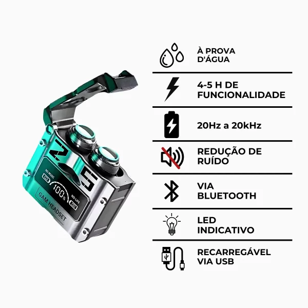 Fone de Ouvido Bluetooth Sem Fio M25 - Imagem 9
