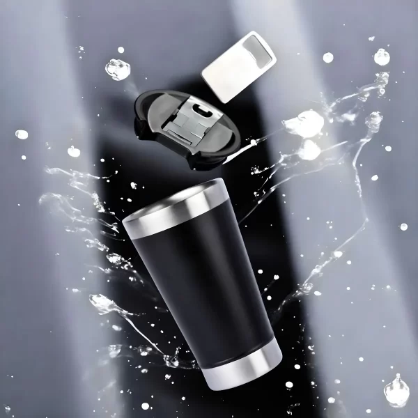 Copo Térmico Inox cerveja e café 473ml - PRETO - Imagem 3